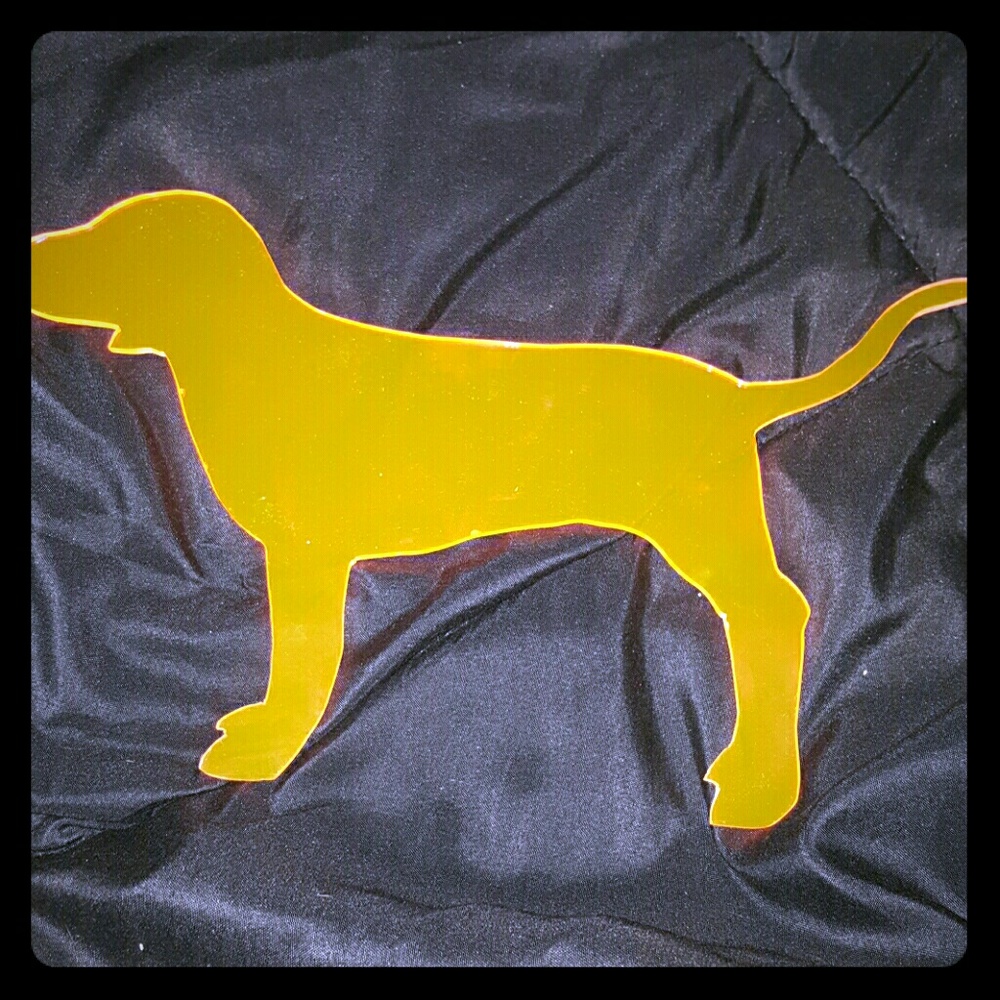 Vs Pink plexiglass dog